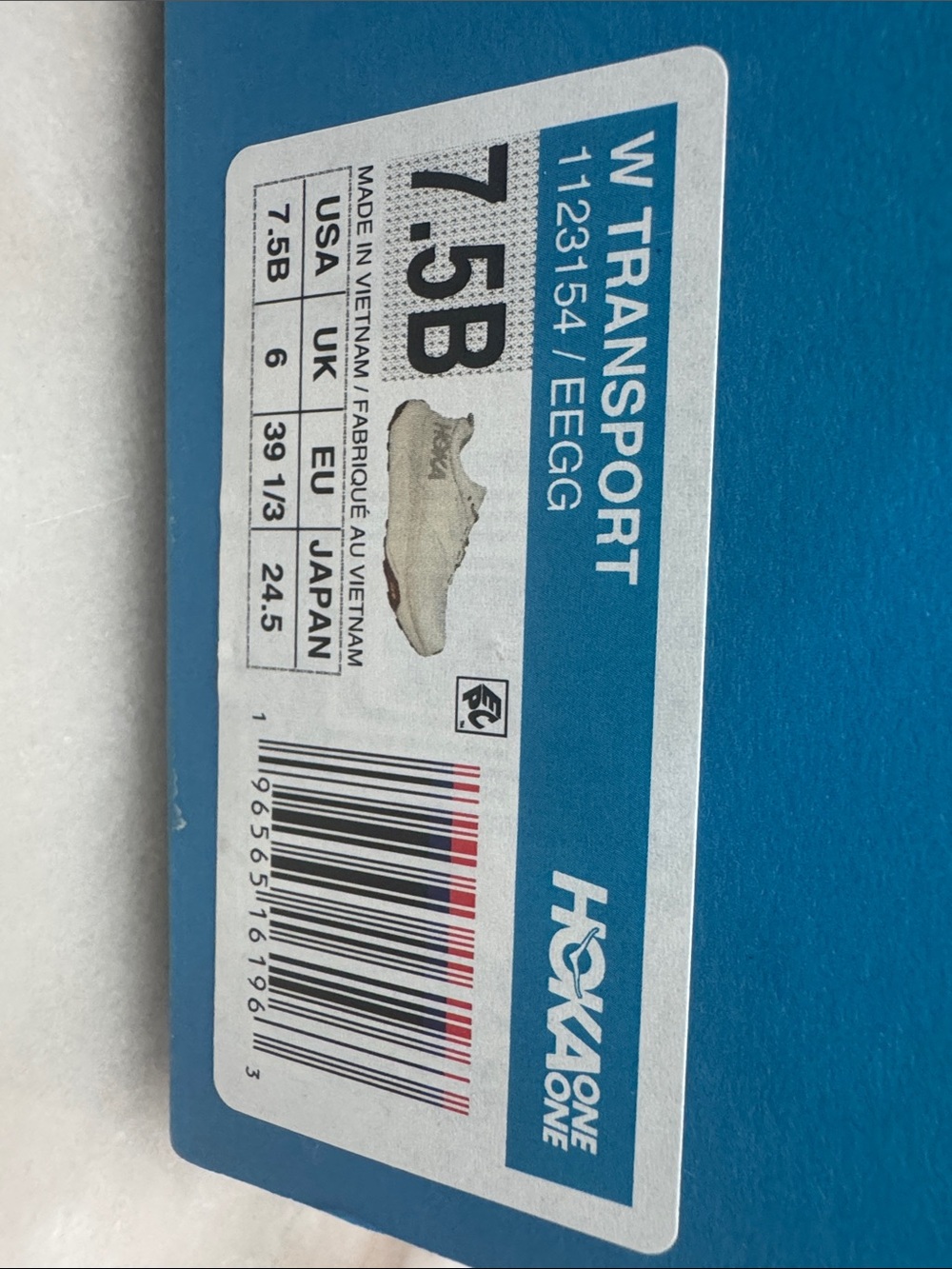 HOKA WOMEN TRANSPORT EGGNOG Size 7.5B - Picture 8 of 8